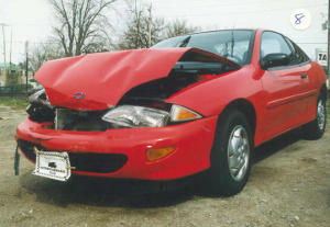 Low-speed air bag deployment crash