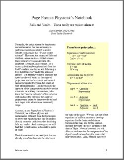 Falls and Vaults - These really are rocket science!